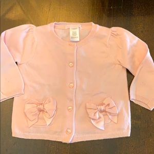 Baby girl pink cardigan